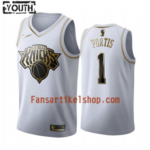 NBA New York Knicks Trikot Bobby Portis 1 Nike 2019-2020 Weiß Golden Edition Swingman - Kinder NBA New York Knicks Trikot Bobby Portis 1 Nike 2019-2020 Weiß Golden Edition Swingman - Kinder